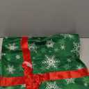 Kingdder Christmas Pillow Covers 18 x 18 Inch Set of 4 Farmhouse Xmas Throw Pillow Cases Gift Box Style Red Green White Snowflake Bow Decoration for Couch Holiday Sofa Cushion Decor