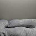 Momcozy Pregnancy Pillows for Sleeping, U Shaped Full Body Maternity Pillow with Removable Cover - Support for Back, Legs, Belly, HIPS for Pregnant Women, 57 Inch Pregnancy Pillow for Women, Grey