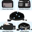 Waist Belt Bag Fashion Fanny Women and Men Gift Waist Pack With Adjustable Strap For Travel Running Hiking Walking Black+Light Purple
