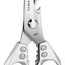 Kitchen Scissors, All PurposeUltra Sharp Meat ScissorsHeavy Duty Silver Cooking ScissorDishwash Safe Stainless Steel Kitchen Shears for Food, Chicken Bones, Turkey