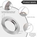 TEHAUX Round Recessed Spotlights Trim Ring with Gu10 Light Holder 3.00X3.00X0.78 Inch Splashproof Ceiling Light Mounting Frame for Wet Rooms and Home Lighting