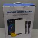 Karaoke Machine, Portable Bluetooth Karaoke Speaker with 2 Wireless Microphones, PA System for Adults Kids with LED Lights & Echo Adjustment, Supports TWS/TF/USB/AUX for Home Party (T03-2 MICS)