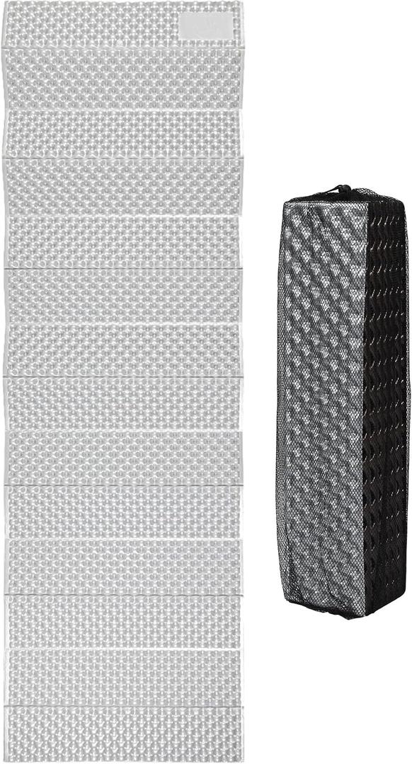 REDCAMP Closed Cell Foam Sleeping Pad for Camping, 22" Wide Lightweight Folding Camping Pad for Hiking Backpacking, 72"x22"x0.75", Grey 1 Pack