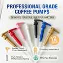 PERMINKS Premium Coffee Syrup Pump Dispenser, Fits 750ml Torani, Skinny & Davinci Bottles, Precise 1/4 oz Flow, Lockable Leak-Proof Design for Coffee Bar Accessories & Essential (12-Pack, Multicolor)