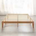 Mellow Naturalista Classic - 12 Inch Solid Wood Platform Bed with Wooden Slats, No Box Spring Needed, Easy Assembly, Full, Natural Pine