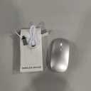 Wireless Mouse for Laptop, Bluetooth Mouse for MacBook Pro/Air/Mac/iPad/Chromebook/Computer -Rechargeale Dual Mode(USB 2.4Ghz + Bluetooth 5.2) Silent Cordless Mice with USB C Adapter,Silver