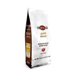 Eurocaf Blend Gold, Whole Bean Coffee, Medium Roast, 2.2 Ib, Original Italian Coffee (Pack of 1) (EXP 04/07/27)