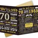 Jumbo 70th Birthday Card for Dad Mom, Funny 70th Birthday Gifts for Women Men, Happy 70 Birthday Decorations for Wife Husband, Unique Gifts for 70 Year Old Woman Man