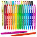 Ezzgol 30 Colors Felt Tip Pens, 30 Pack, 0.7mm Premium Medium Fine Point, Felt Tip Markers For Valentines Day Gift Writing, Journal, Planner Coloring, Note Taking, Drawing, Art, School
