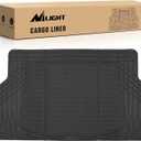 Nilight Rubber Cargo Mats for Cars Trucks SUVs,Universal Trim to fit for Most Vehicles,All Weather Protection Heavy Duty Cargo Liners