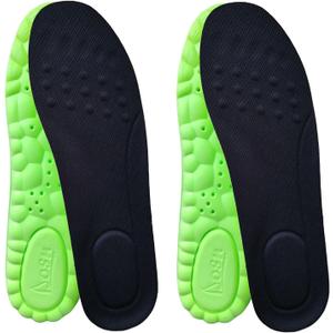 Insoles for Women Man, 4D Cloud Like Soles Memory Foam Insoles, Fatigue Release, Pain Relief, Comfort Cushion Replacement Everyday Shoe Insert (2 Pairs, Women 12-14.5 | Men 11-13.5)