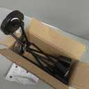 Black Sputnik Chandelier 6 Light, 22" Mid Century Modern Ceiling Light Fixture, Industrial Semi Flush Mount for Dining Room Bedroom Kitchen, E26 Base