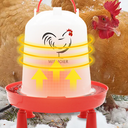 Heated Chicken Waterer for Winter Hanging Chicken Waterer with Heater 35W BPA-Free Heated Poultry Waterer