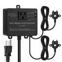 Hi-Lo Sump Pump Switch, Ortis Electronic Adjustable Float Switch Controller with Stainless Steel Anti-Corrosion Dual Sensors, for Sewage Pits, Fish Tanks, Water Tanks, 110/110 VAC, Black
