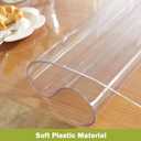 Clear Table Protector 36 x 84 Inch, 1.5mm Thick Plastic Table Cover, Waterproof PVC Clear Table Cover Protector, Desk Protector Mat, Writing Desk Pad for Desktop, Coffee & Dining Room Table