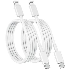 USB C to Lightning Cable (2pack 6ft), Apple MFi Certified iPhone Fast Charger 2m, Power Delivery Original Type C Charging Cord for Apple iPhone 13/12/11 Pro/11/XS MAX/XR/8/7/6s Plus,iPad (White)