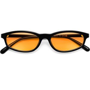 FEISEDY Small Oval Sunglasses for Women Men, Cat Eye 90s Y2k Sunnies, Lightweight Narrow Shades Trendy Glasses B9169