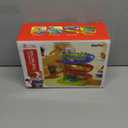 2-in-1 Rolling Ball & Car Ramp Race Track for Toddlers, Hammer Ball Drop Toy for Boys & Girls, Interactive Toys w/Sensor Lights - Montessori STEM Learning Toys - Brithday Gift for Kids 1-5+ Year Old (Pink + Purple + Cyan + Peach)