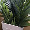 Keeplush 5ft Tall Triple Golden Cane Palm Artificial Tree Large Tropical Palm Tree UV Resistant Fake Plant in Pot for Indoor Outdoor Big House Living Room Outside Patio Office Home Decor 1Pack