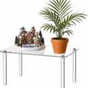 1 Pcs Extra Large 6mm Thick Acrylic Rectangular 4-leg Display Risers, Acrylic Plant Stand, Clear Shelf Riser Display Stands for Decor Collectibles Figures (16x10x8in)