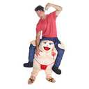 Morph Fat Stripper Adult Piggyback Costume, Piggy Back Costume, Carry Me Costume Adult, Fancy Funny Piggy Back Ride Costume