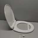 Ansffer Toilet Seat Round Soft Close16.5'', Toilet Lid Slow Close Quiet No Slam, Easy Installation & ReleaseSafe PP Material Easy Clean, Comfortable Ergonomic Design, 2 Years Support, White Plastic