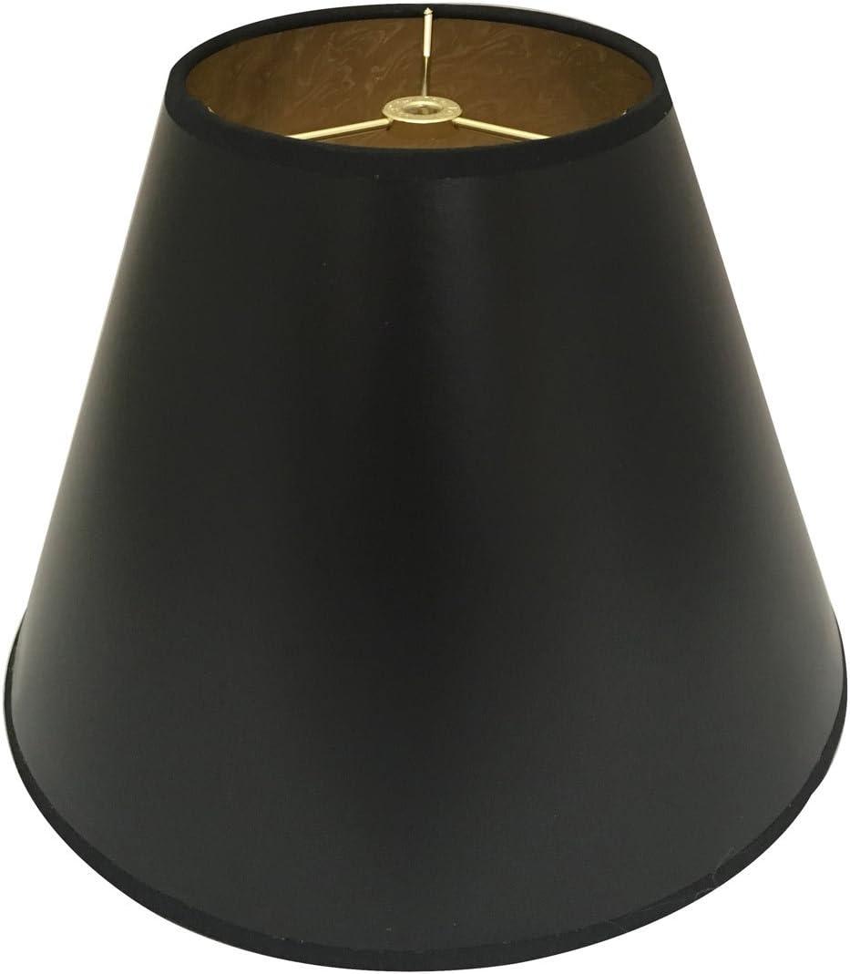 Royal Designs, Inc. Empire Hardback Parchment Shade, HB-627-10BLK/GL, Black/Gold, 5 x 10 x 8