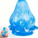 Drop Dream Squeeze Squishies Glitter Squishies Slow Rising Party Favors Stress Balls Fidget Sensory Toys for Adults Anxiety Relief Drop Shape Fidgets (Blue)