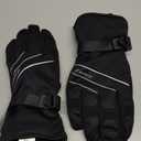 MOREOK Waterproof & Windproof -30F Winter Gloves for Men/Women, 3M Thinsulate Thermal Gloves Touch Screen Warm Gloves for Skiing,Cycling,Motorcycle,Running (X-Large, Black)