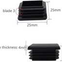 200 Pack 1 Inch Square Plastic Plug, tubing end Cap, Durable Chair Glideit fits 1" Outside Diameter Square tubing