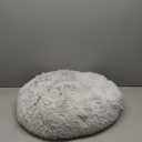 Bedsure Calming Cat Beds for Indoor Cats - Small Cat Bed Washable 20 inches, Anti-Slip Round Fluffy Plush Faux Fur Pet Bed, Fits up to 15 lbs Pets, Frost Grey