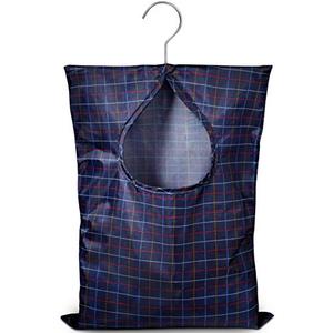 Handy Laundry Clothespin Bag - 11" x 15" - Holds 100 Medium-Sized Clothes Pins, Water-Repellent Material, Hook for Hanging and Effortlessly Sliding on the Clothesline with an Extra-Large Opening.