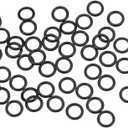 uxcell Nitrile Rubber O-Rings 6.5mm OD 4.5mm ID 1mm Width, Metric Nitrile Rubber Sealing Gasket for Automotive Machine Plumbing, Pack of 50