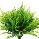 8 Pcs Fake Fern Outdoors - Ferns Artificial Plants for Outdoor Ferns Lifelike Boston Faux Fern Stems Indoor UV Resistant Outdoor Plants Artificial for Porch Greenery Decor