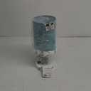 WHITE STEEL FINISH TEAL FABRIC SHADE WITH TASSELS 13.75"