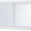 Left-Hand Single Sliding Vinyl Window White with Dual Pane Insulated Glass