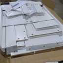 Lighted Makeup Vanity Desk, 35.4W x 15.7'D x 54H, White (with Lights and Mirror, Dimming Function, 2 Drawers and 1 Cabiniet, Open Shelves) by Boahaus