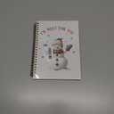 WUCHJ Christmas Snowman Notebook, Christmas Winter Snowman Journal Gifts for Women, Id Melt For You Xmas Holiday Spiral Notebook Journal for Note Taking, 5.5x8.3 Inch