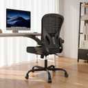 Office Chair, Ergonomic Desk Chairs 330LBS Capacity High Back Mesh Computer Chair with Flip-up Armrests, Comfy Work Chair with Adjustable Lumbar Support, Rolling Chair