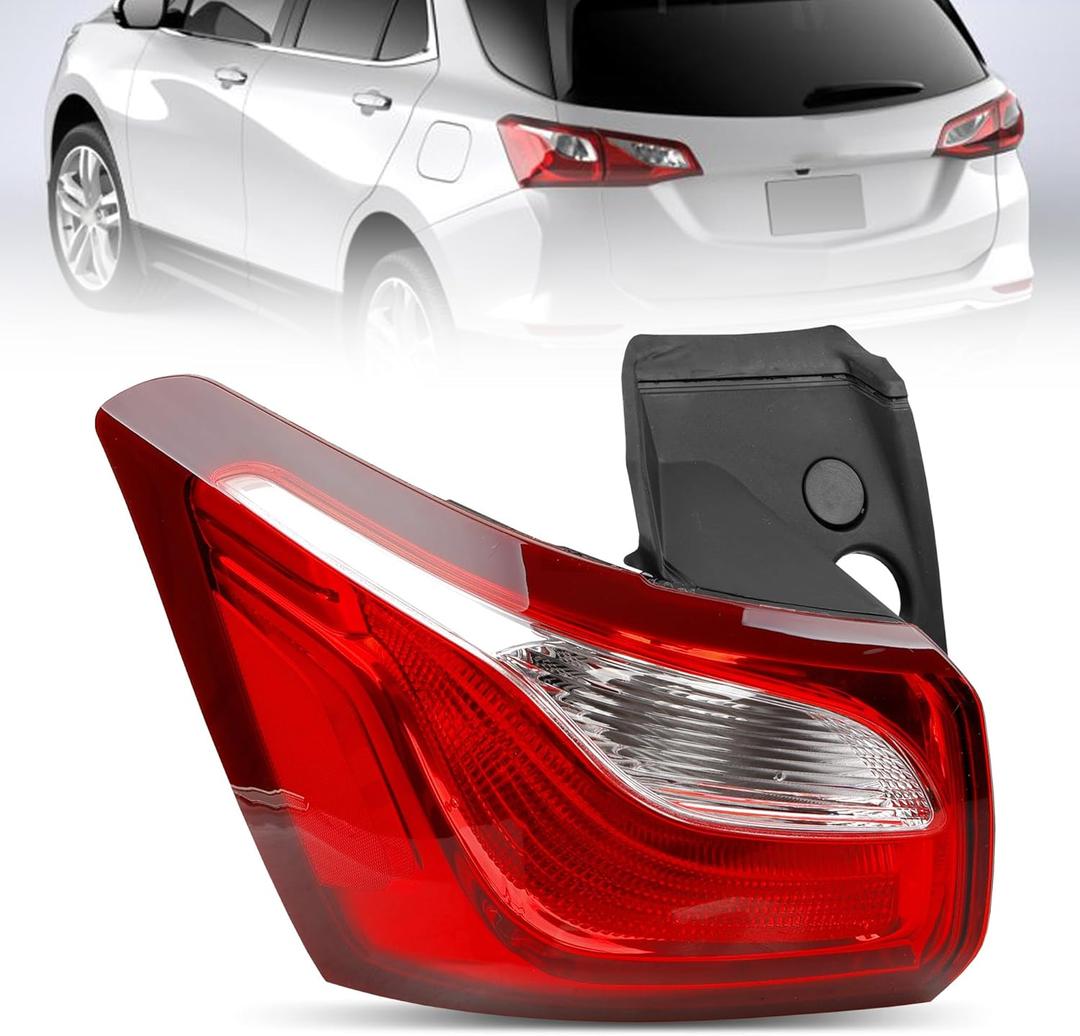Tail Lights Compatible with Chevy Equinox 2018 2019 2020 - Left Driver Side Rear Brake Lamp Replace 84769835 - Taillight Halogen Type NON-LED (w/Bulb)