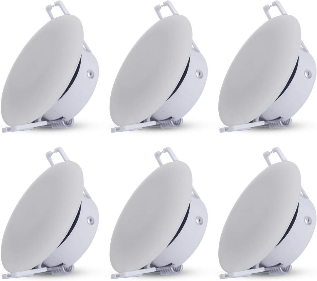 Facon 3 Inch LED RV Puck Light, DLFST3-008, Full Aluminum Recessed Mount Down Light 12V Interior Light for RV Motor-Homes Camper Caravan Trailer Boat, 4000K Cool White (6 Packs)