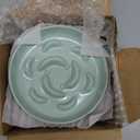 Melamine Slow Feeder Cat Bowls - Set of 3 Cat Food Dishes - Fun Maze Design for Slow Feeding - Dishwasher Safe - White, Blue, Green