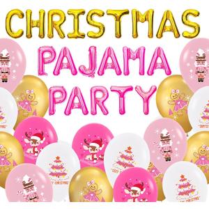 2 x Pink Golden Christmas Night Party Decoration Christmas Friendsmas Party Decorations Ugly Christmass Sweater Party Girls Night Christmass Party Decorations