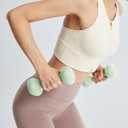 YOTTOY Dumbbell Set of 2,2-15 Pound Hand Weights for Women, Non-Slip Hand Weights for Home Gym, Strength Training, and Full-Body Workouts (Green)