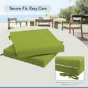 California Umbrella Outdoor Replacement Patio Chair Pad Set of 2, 18 x 18 Inch, Premium Outdoor Densified Fiber, Fade Resistant, Sunbrella Fabric, Fabric Ties, Macaw