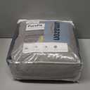 PureFit Reversible Quilted Sofa Cover, Water Resistant Slipcover Furniture Protector, Washable Couch Cover with Non Slip and Elastic Straps for Kids, Dogs, Pets (Sofa, Gray/Light Gray) (Large)