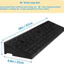 Nisorpa 4" Rise Rubber Curb Ramps Heavy Duty Driveway Curb Ramp 10 Ton Car Slope Ramp for Sidewalk Cars RV Trucks Shed Entryway Bike Pets Scooter Wheelchair 38x9.8x4inch