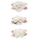 Flower Hair Clips Set for Baby Girl Lightweight Floral Hair Bow Accessories with Boutique Fully Lined Alligator Clip for Toddler Teens Gifts (AC)