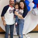 Family Matching Daddy Mommy and Me of The Year T-Shirts Letter Baseball Tops Baby Boy First Birthday Outfit (White, M)