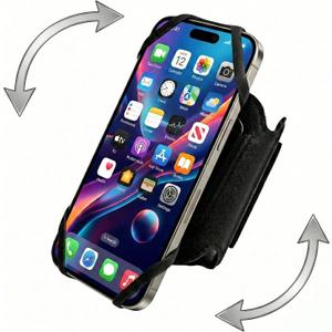 Running Armband Phone Holder 360Rotatable for iPhone 17/16/15/14/13 Pro Max Plus Samsung Galaxy S25/S24/S23 with Card Pocket for Gym Workout Exercising Hiking Cycling Walking Jogging
